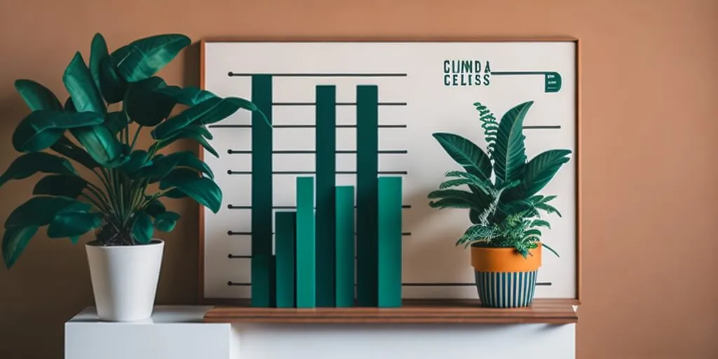 plants next to chart board