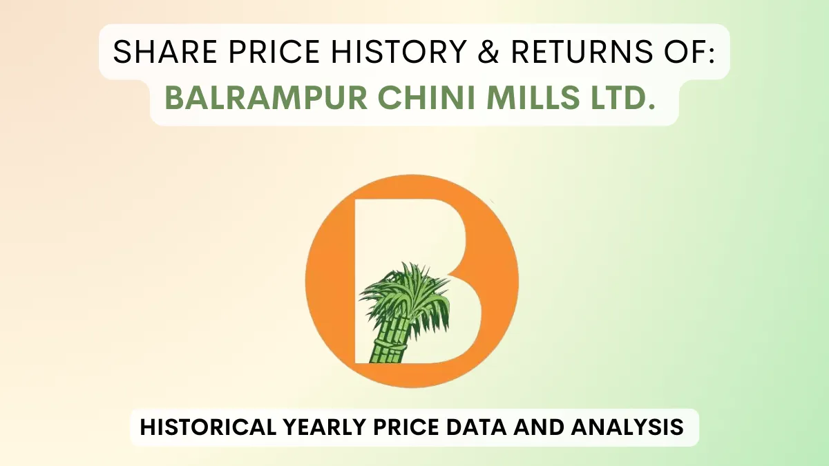 Balrampur Chinni Share Price History & Returns (1996 To 2024)