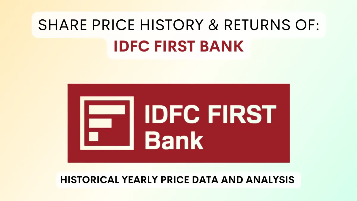 IDFC First Bank Share Price History & Return (2015 To 2024)