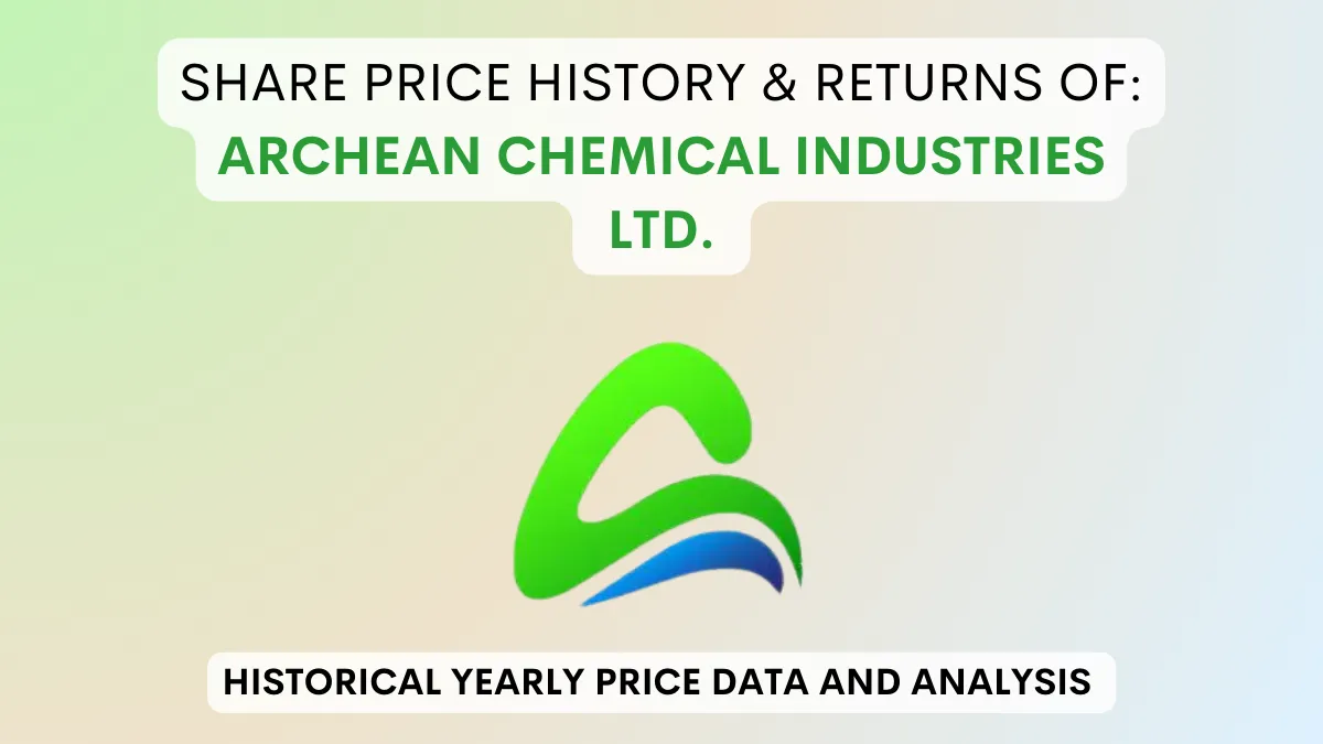 Archean Chemical Share Price History (2022 To 2024)