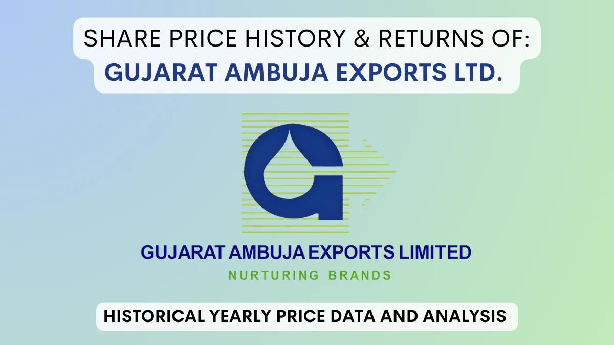 Gujarat Ambuja Exports Share Price History (1993 To 2024)