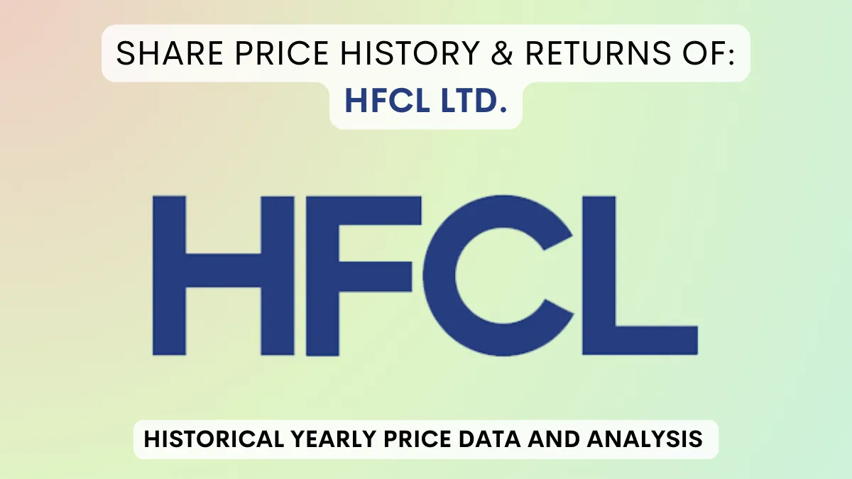 HFCL Share Price History & Returns (1990 To 2024)