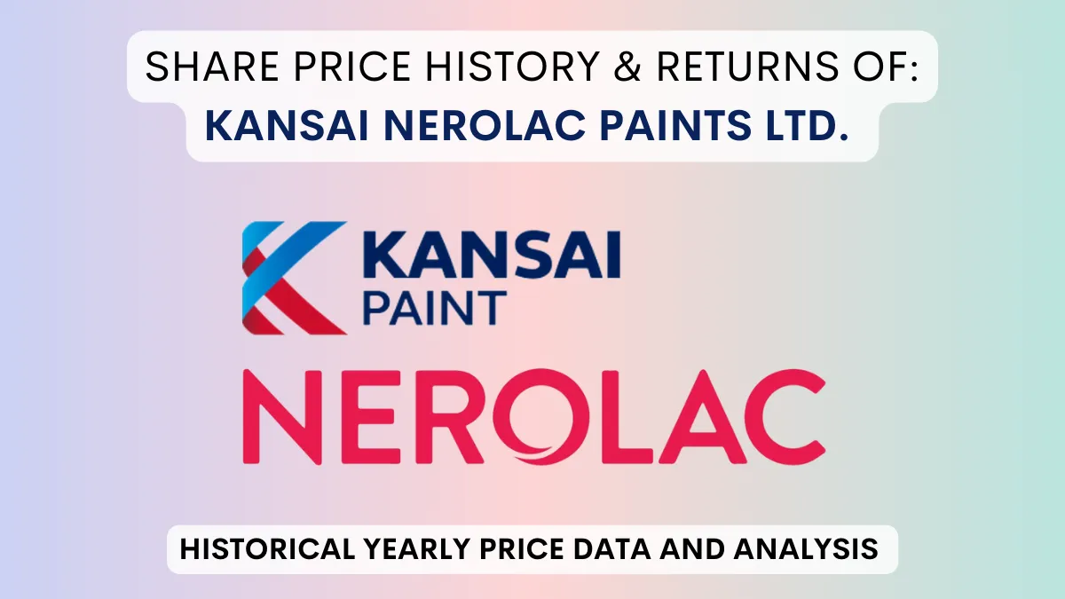 Kansai Nerolac Paints Share Price History (1990 To 2024)