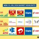 10 Jun 2024: Nifty 50 Closes at ₹23,234.75 (-0.24%), Apollo Hospitals & Tata Consumer Products Show Contrasting Trends